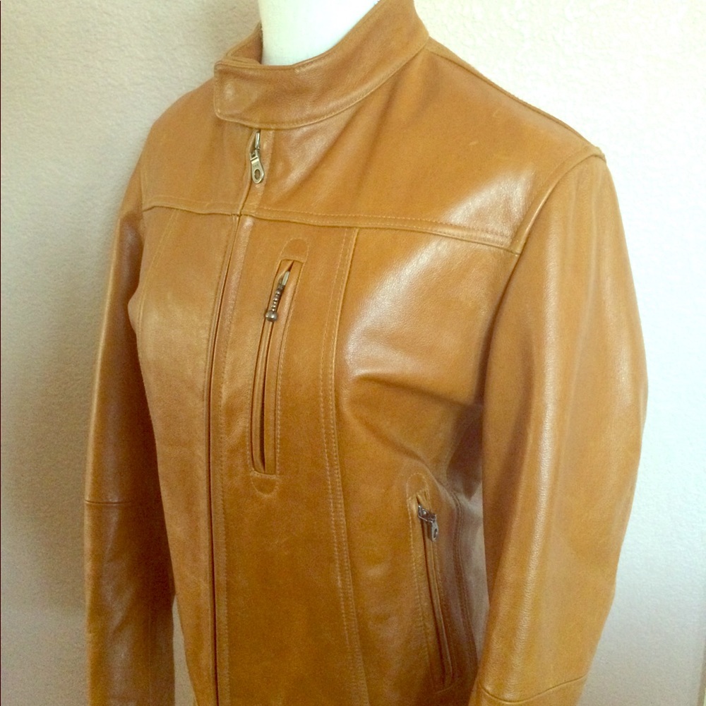 UNIQLO Women Brown Leather Jacket from Japan sz S